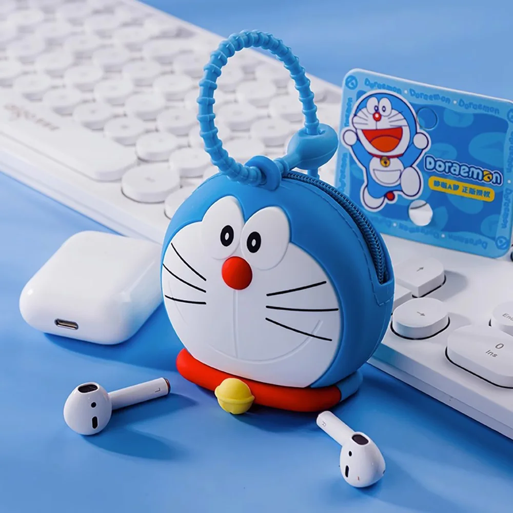 

Силиконовые кошельки Doraemon, милые кошельки с брелоком в стиле аниме, рюкзаки с подвеской, силиконовый чехол для ключей, сумки для хранения монет, подарки для друзей