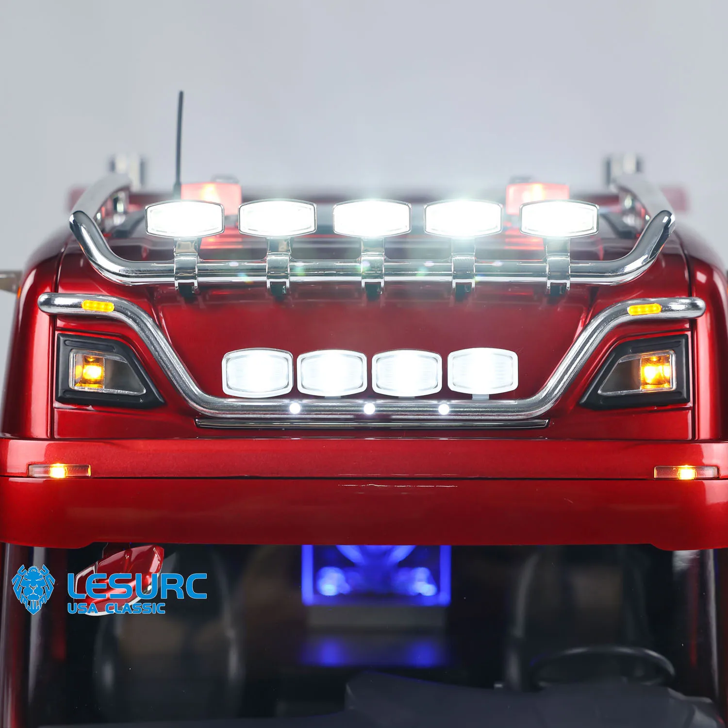 LESU 770S 6*6 1/14 RC Tractor Truck Metal Chassis Light Sound Smoke Differential Metal Chassis RTR Remote Control Car Model 5