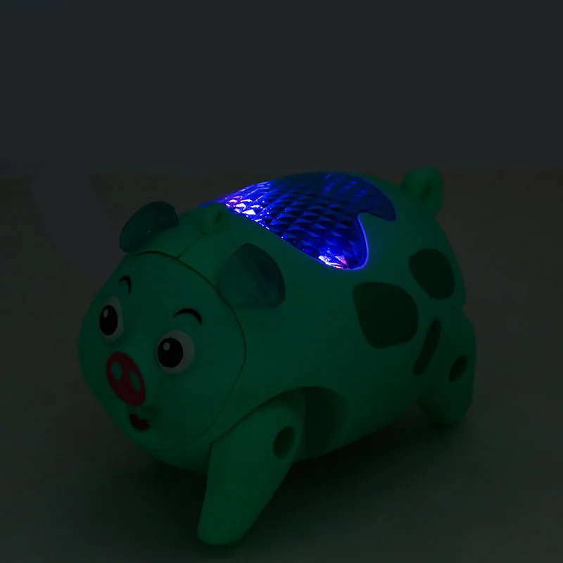 Electric LED Lighting Musical Pig Animal with Leash Walking Toy Kids Xmas Gift Electronics Robot Gifts Children Birthday Present 4