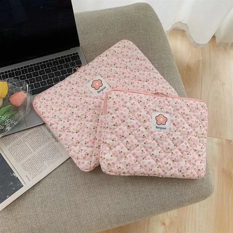 Flower Pattern Laptop Sleeve Liner Bag 11 13 14 15 Inch Cover for Macbook  Ipad Pro 10.5 11 12.9 Air 1 2 3 4 Xiaomi Tablet Pouch