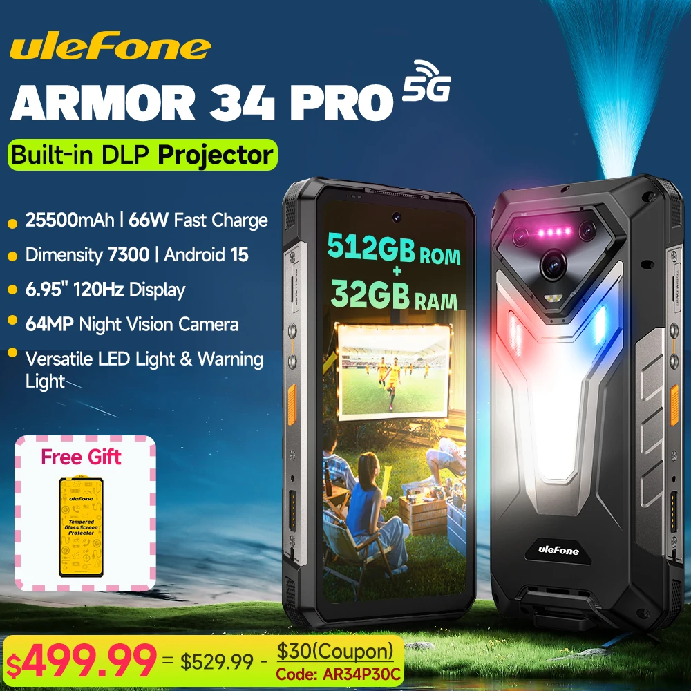 ulefone armor 34 pro ナイトビジョン プロジェクター Ulefone Armor 34 Pro：Ultra-Rugged 5G Smartphone with Built