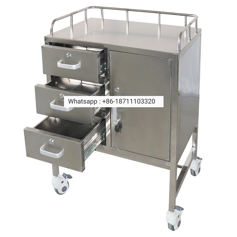 

ORP-TS34b good factory price metal frame hospital crash cart medical emergency trolley