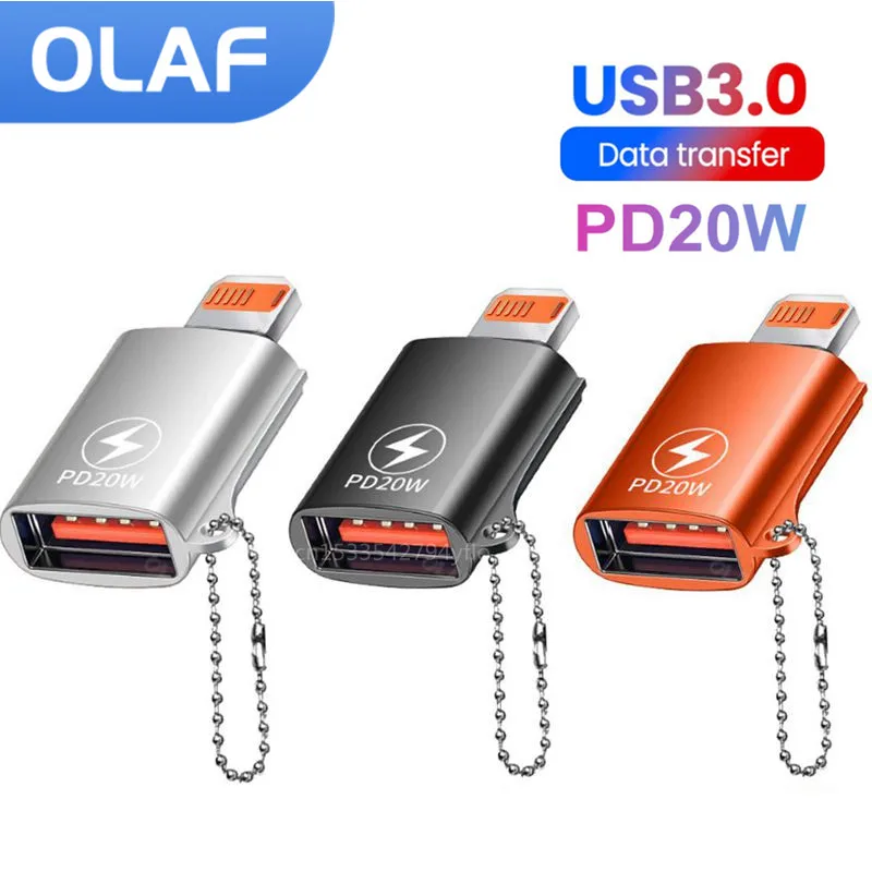 

Адаптер OTG с USB 3,0 на Lightning, PD20W, быстрая зарядка
