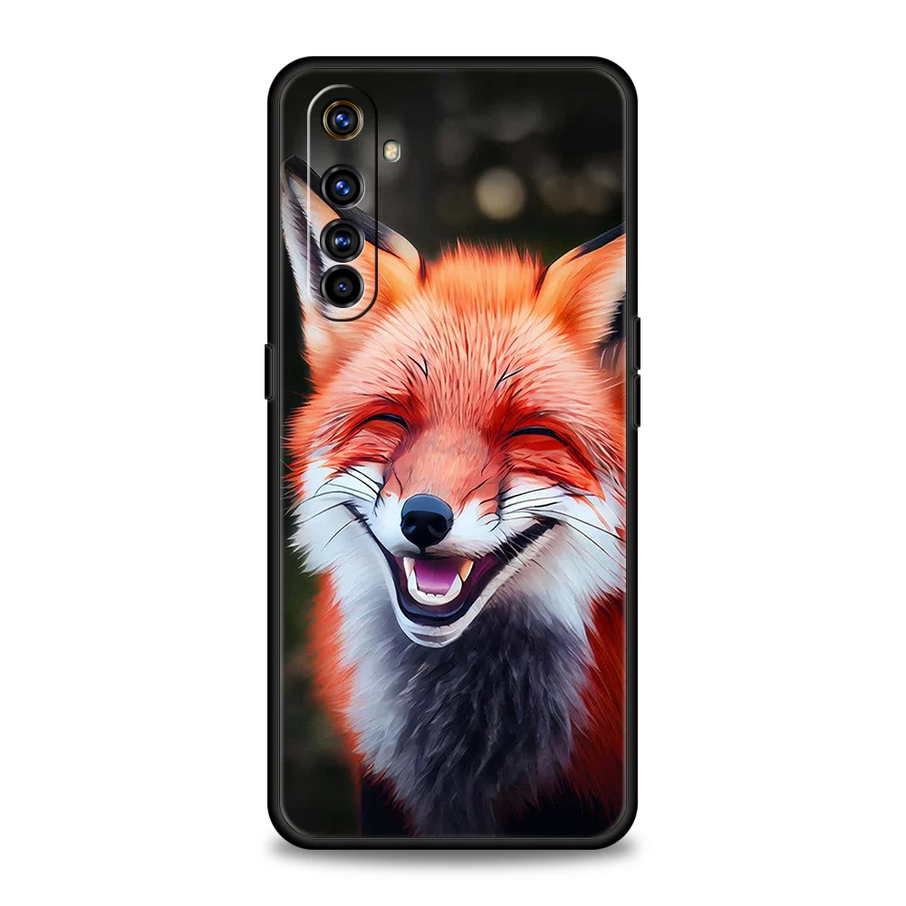 Tier der Fuchs Handy hülle für Realme 8 9 Pro plus 8i 9i 6 7 gt2 c21 c25 c3 c11 11 pro 5g plus stoß feste Silikonschalen-Capa-Tasche – Detail 6