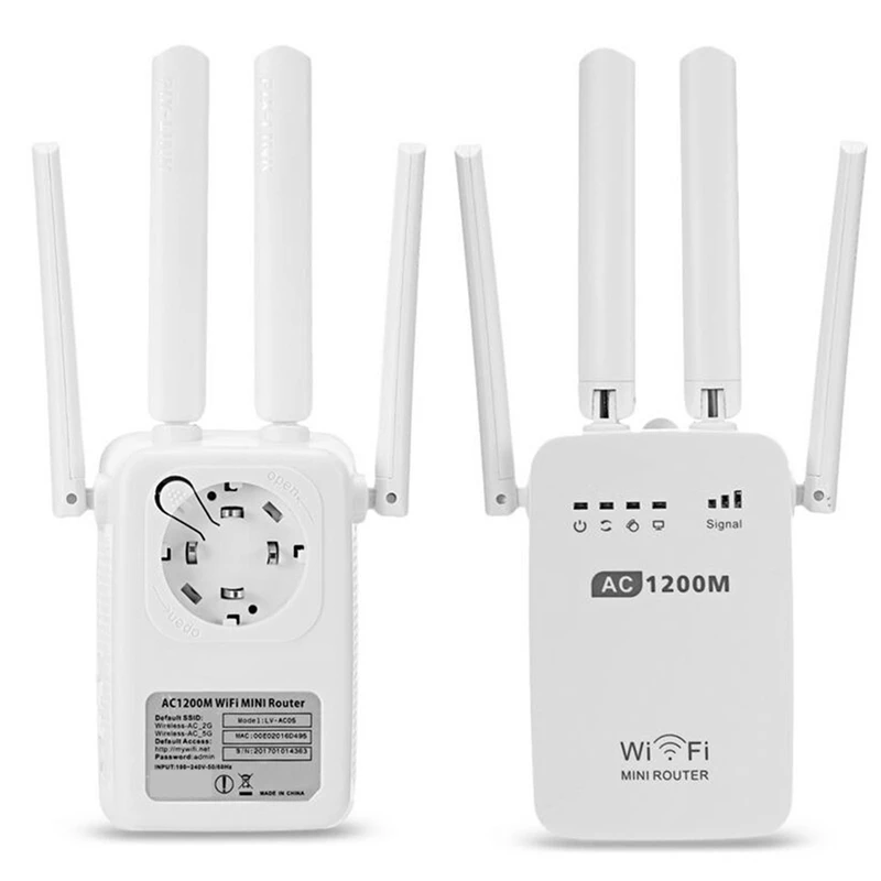 Ingrandisci Router Ac1200 Ripetitore Wifi Router Access Point Wireless 1200Mbps Range Extender Amplificatore Di Segnale Wifi