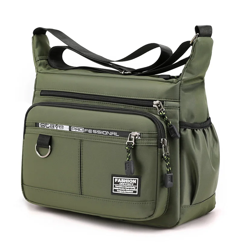 thumbnail image 1 of Bolso de hombro de gran capacidad, impermeable, mochila, multibolsillos, bolso cruzado informal de negocios para hombre, 1 of 5
