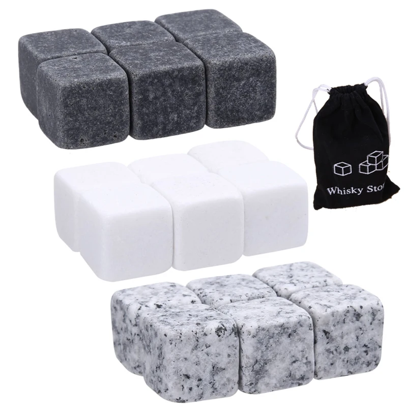 Whisky Stone Whiskey Rock Wine Ice 6 Pcs Whiskey Stones Ice Cube Bar Wine Cooler Aliexpress