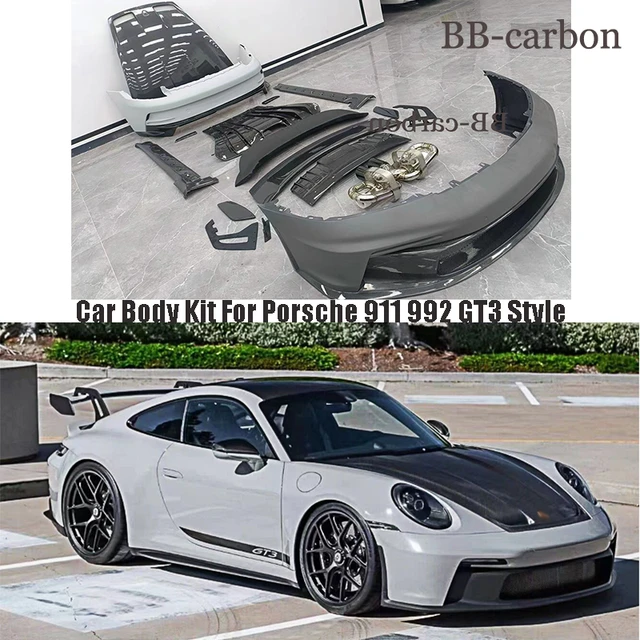 Für Porsche 911 992 GT3 Stil Auto Körper Kit Carbon Faser Vorne Stoßstange  Hinten Diffusor Auspuff Seite Röcke Haube Abdeckung spoiler 19-22 -  AliExpress