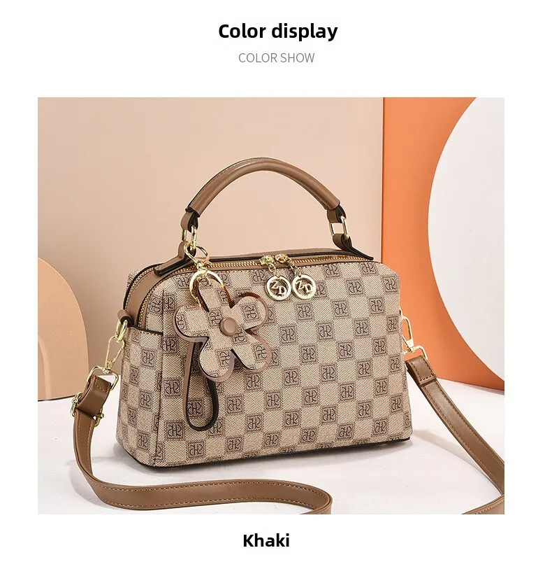 Classic Large Shoulder Bag For Women, Versatile Boston Pillow Handbag_voghion.com