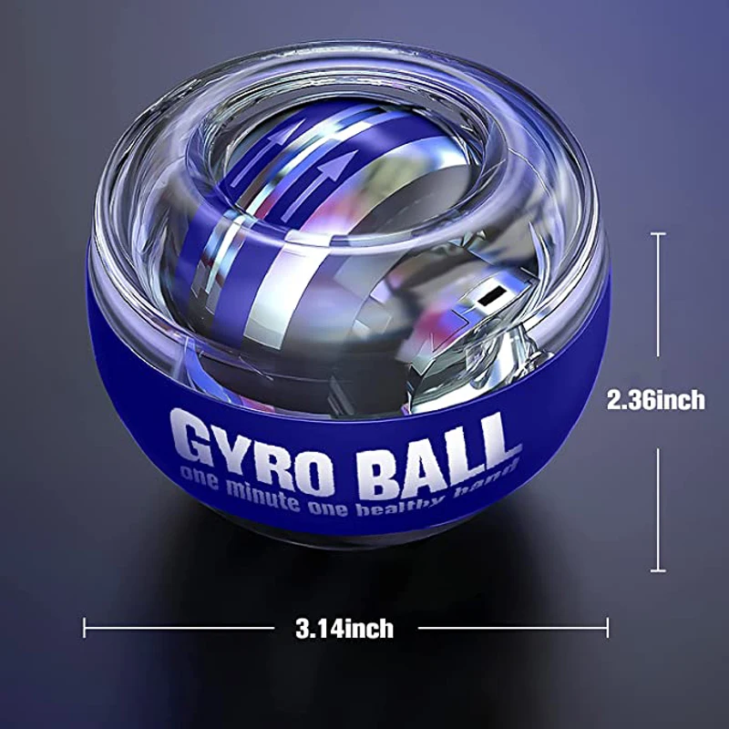 Wrist Trainer Gyro Ball Auto-Start Wrist Power Strengthener Gyroscopic Forearm Exerciser with LED Lights