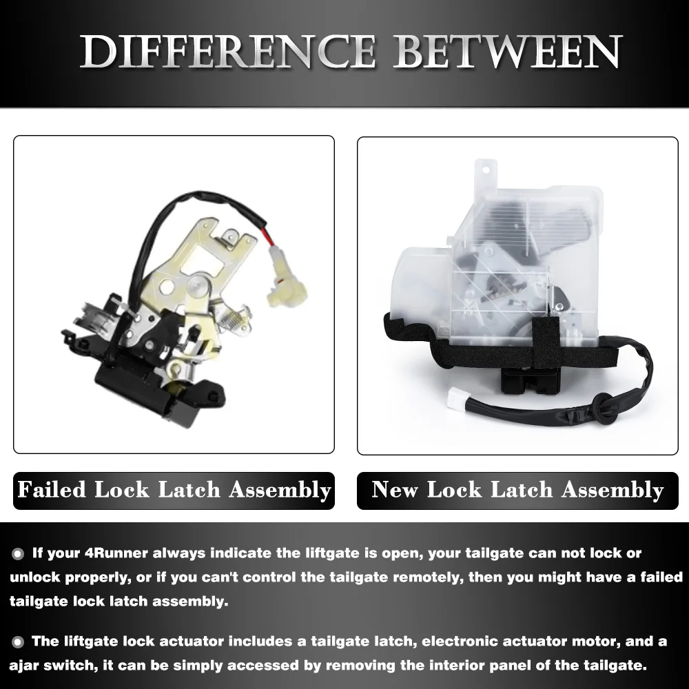 Rear Liftgate Lock Tailgate Lock Latch Trunk Actuator Motor For 03-09 Toyota 4Runner Limited SR5 Sport 4.0L/4.7L V6/V8