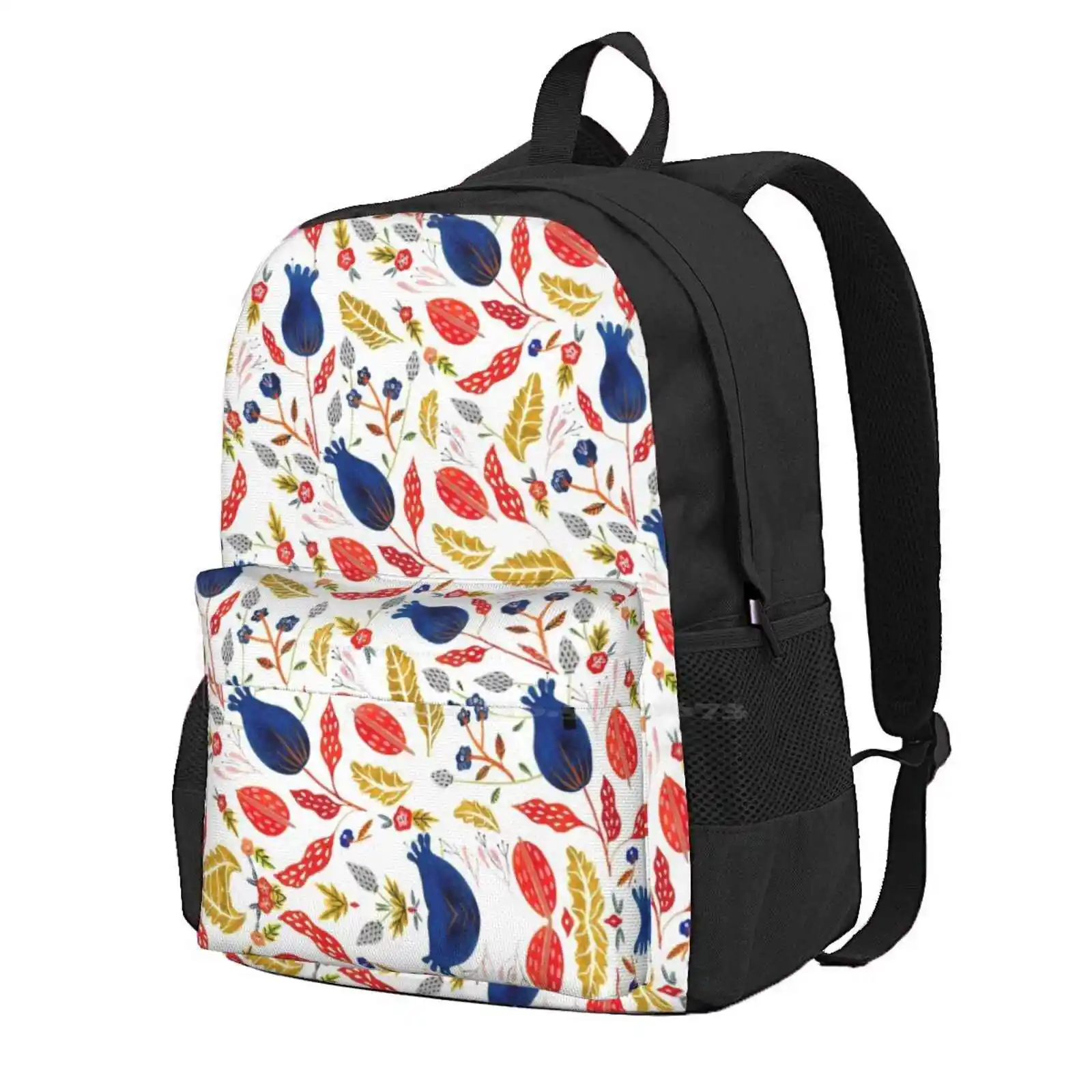 

Rustic Floral Fashion Travel Laptop School Backpack Bag Nature Natural Flowers Floral Pattern Pattern Design Summer Autumn