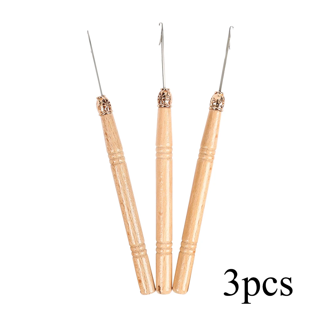 3kinds Leather Craft Crochet Needle Latch Hook Weave Hair