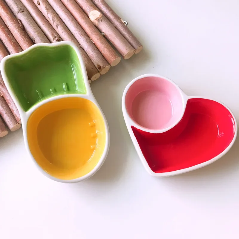 Hamster Ceramic Feeder Bowl Food Dish Small Animal Water Food Feeding Bowl for Gerbil Chinchilla Rat Ferret Hedgehog hamster water feeder,pet food feeder,reptile feed bowls