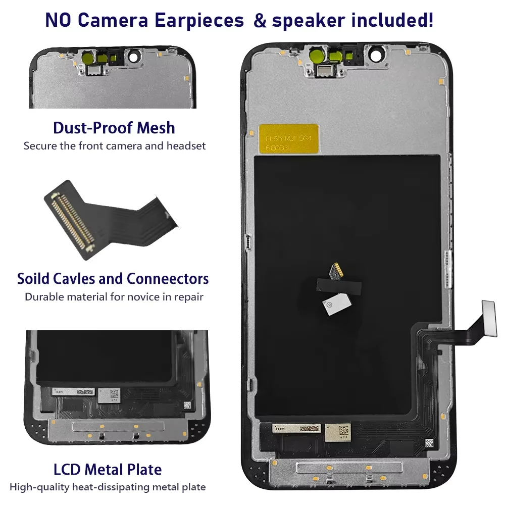 Schermo Display Incell per iPhone 14 14Pro 14 Pro Max 14Plus, Sostituzione LCD con Touch 3D e Cornice Digitizer - immagine 3