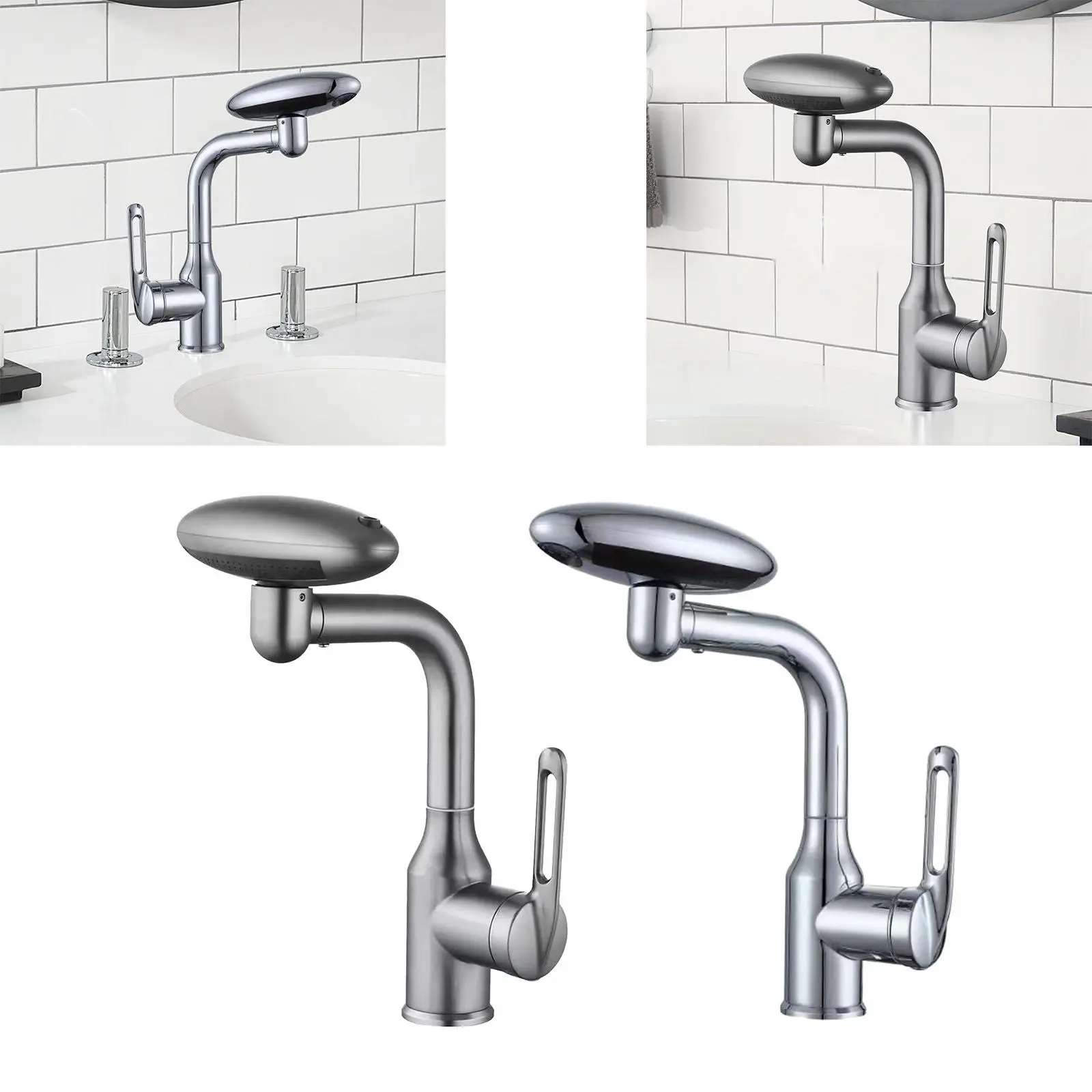 

Kitchen Sink Faucet 360 Rotation Ceramic Valve Core Easy Installation Anti Splash Modern Water Saving Tap Washbasin Faucets
