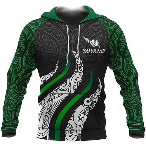 thumbnail image 1 of Sudadera con capucha para hombre, estampado 3D de Nueva Zelanda, moda urbana, manga larga, estilo Y2K, sudadera de gran tamaño para exteriores, 6XL, 1 of 4