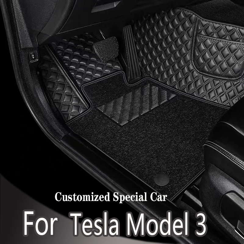 

Автомобильные коврики для Tesla Model 3, 2019, 2020, 2021, оригинальные автомобильные накладки на ножки, аксессуары для интерьера