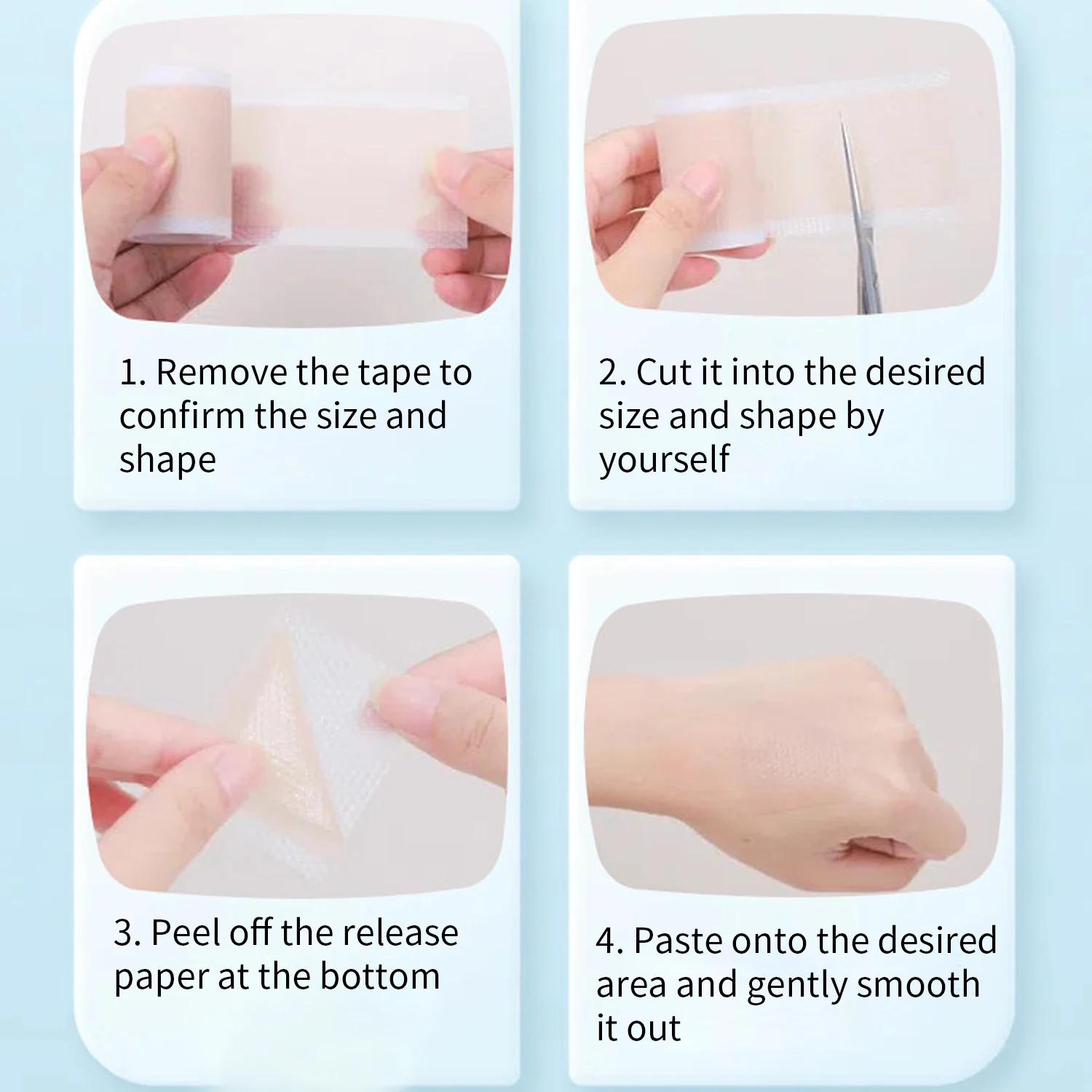 Silicone Scar Sheets Self Adhesive Waterproof Skin Tone Tattoo Accessories