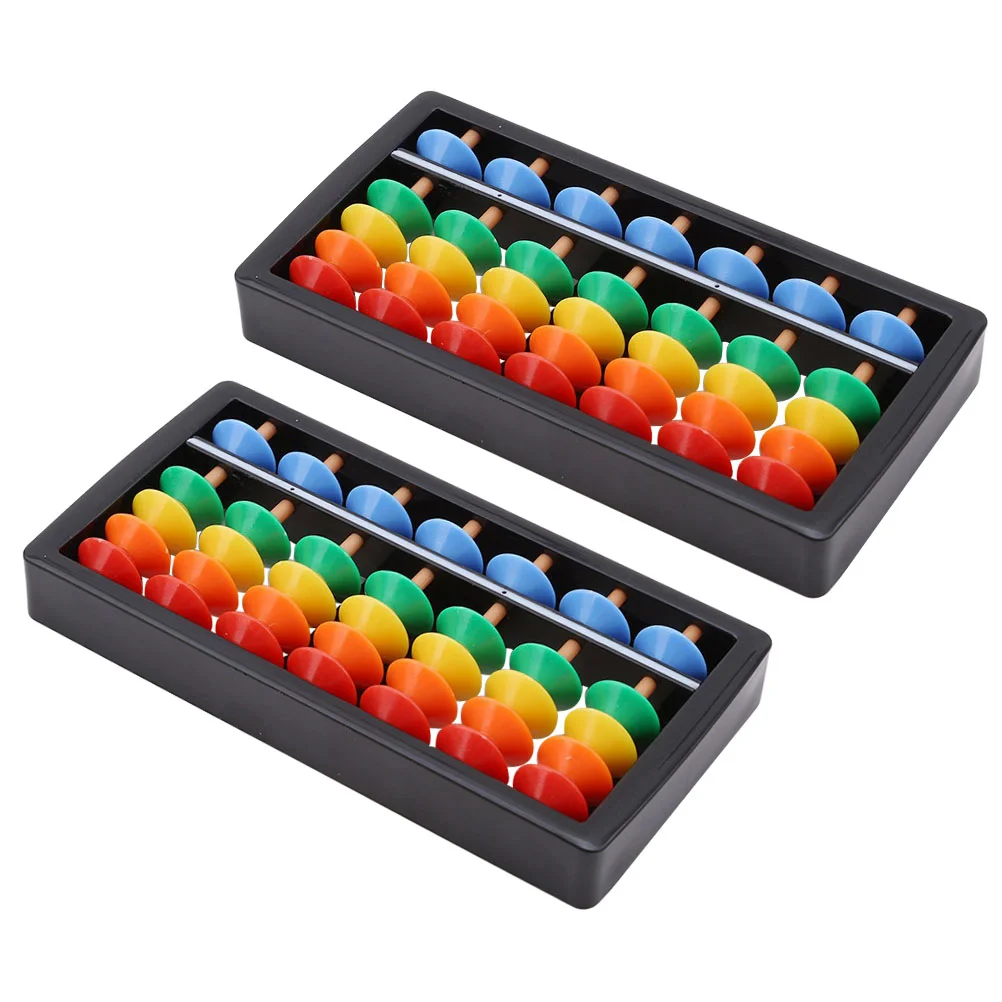 

2PCS Students ABS Abacus Chinese Bead Arithmetic Abacus Mental Math Abacus