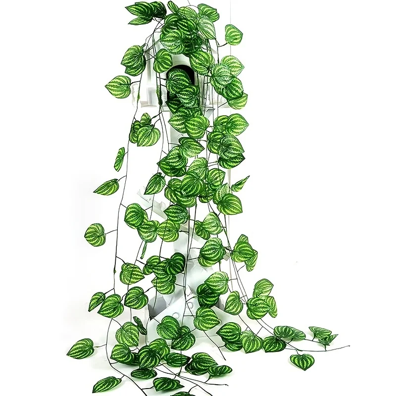 6pcs Artificial Ivy Leaves Plants Garland Plant Vines Fake Flowers Home Bedroom Party Garden Wedding Decoration Hanging Plants images - 6