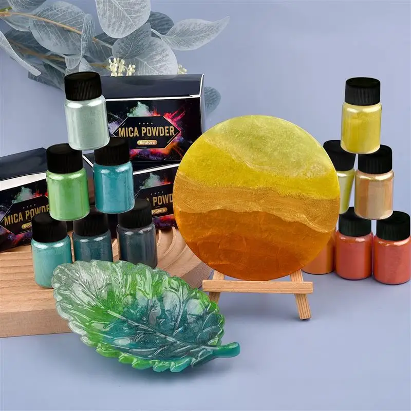 Epoxy Resin Pigment Candle Dyes Pigment Pearl Powder Pearlescent Powder Pigment Pearl Powder Pigment 4-6Colors/Sets Pearl Powder Soap Dyes Epoxy Resin Pigment Filler Colorant Dye DIY Soap Candle Resin Crafts Making Pigment Dye