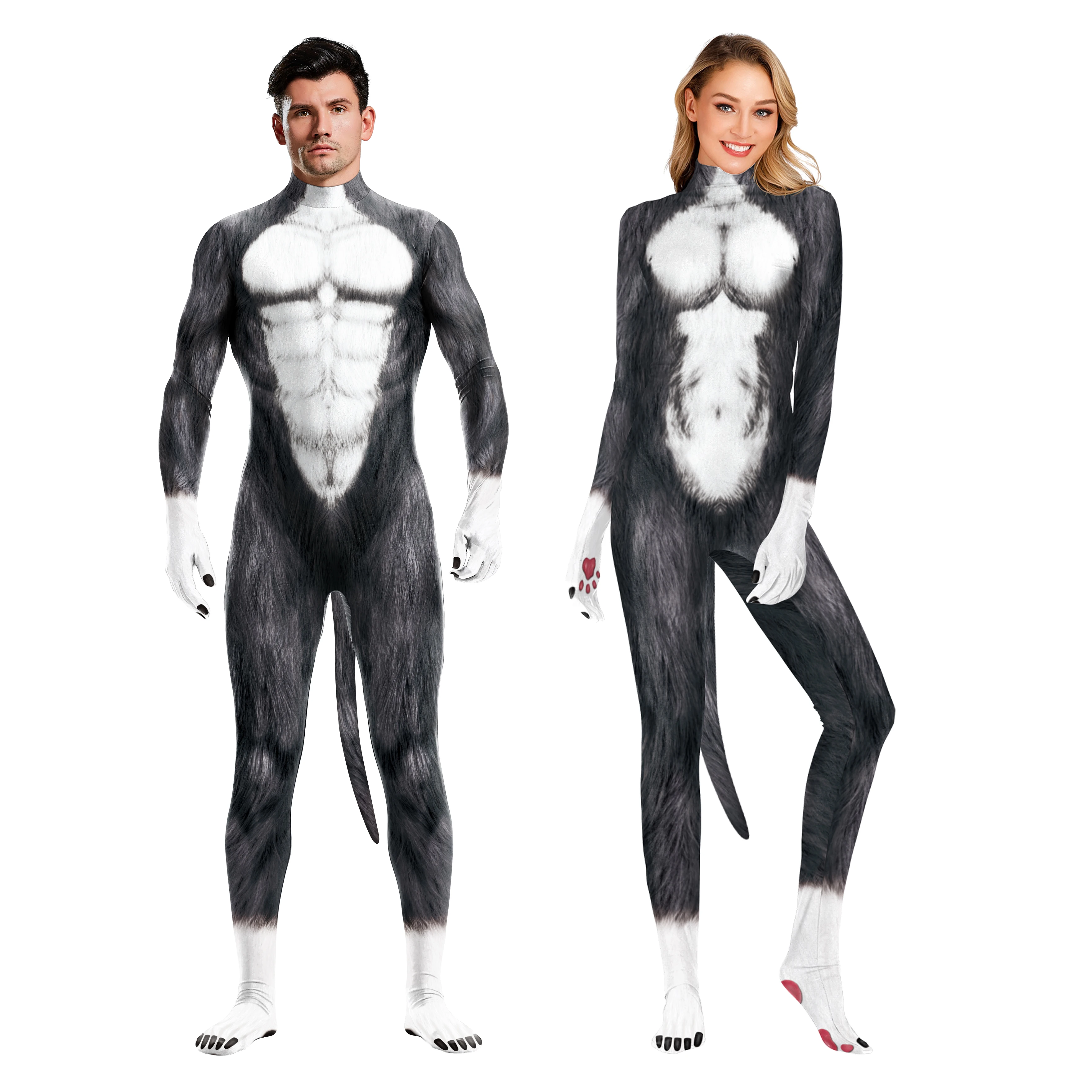 Halloween Cosplay Costumes Animal Catsuits Adult Unisex