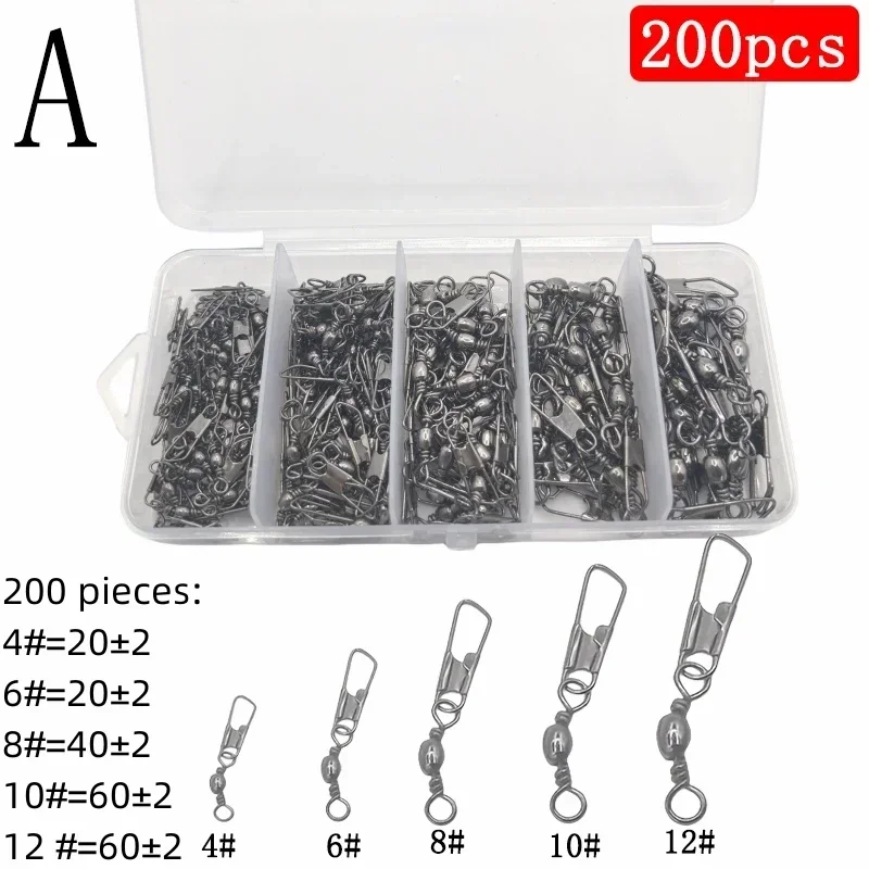 50 Connecteurs Pêche Acier Inoxydable 12 Kg - Clips Terminaux D8#0317N