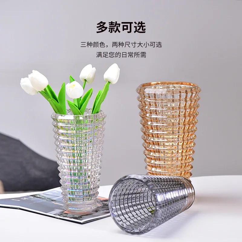 

Simple Transparent Glass Small Vase Nordic Decoration Living Room Flower Home Vases For Flowers Aromatherapy Bottle