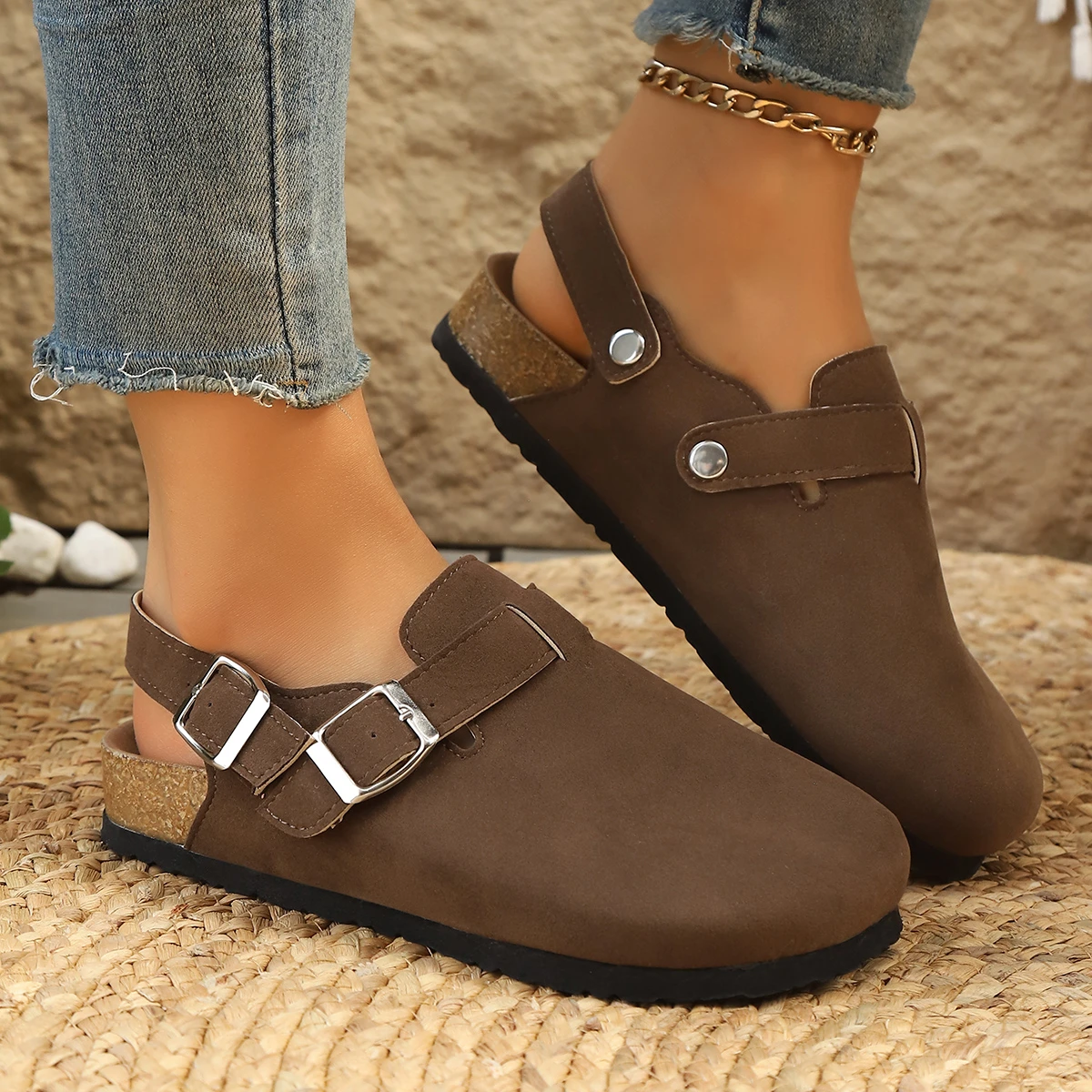 Women Closed Toe Flat Sandals Summer Lightweight Platform Shoes for Women Trend Casual Clogs Shoes Outdoor Flats Sandals Women