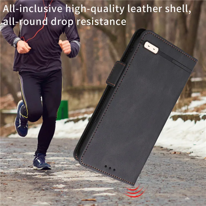 Coque Portefeuille à Rabat Pour OnePlus 5T - Cuir Synthétique, Portes-cartes, Fermeture Aimantée