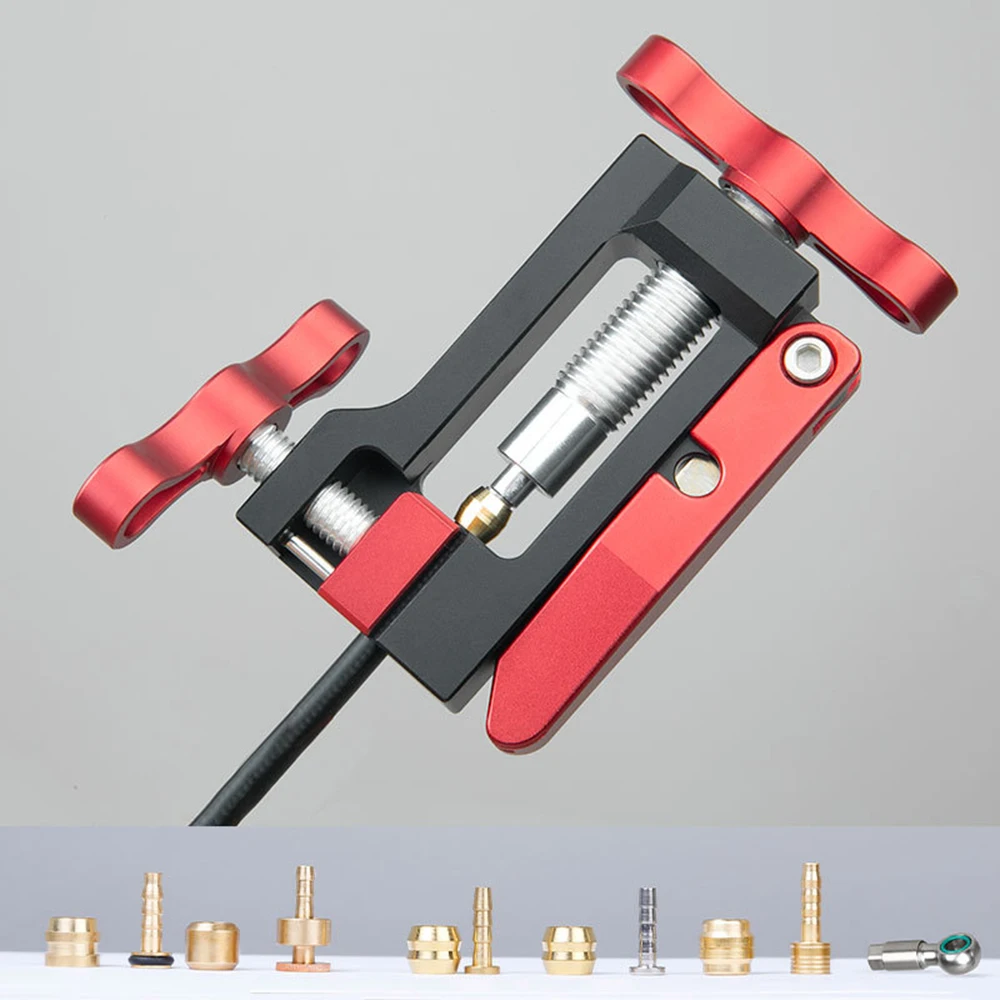 자전거 브레이크 유압 호스 바늘 드라이버 프레스 도구 알루미늄 합금 드라이버 호스 커터 케이블 펜치 올리브 커넥터 도구