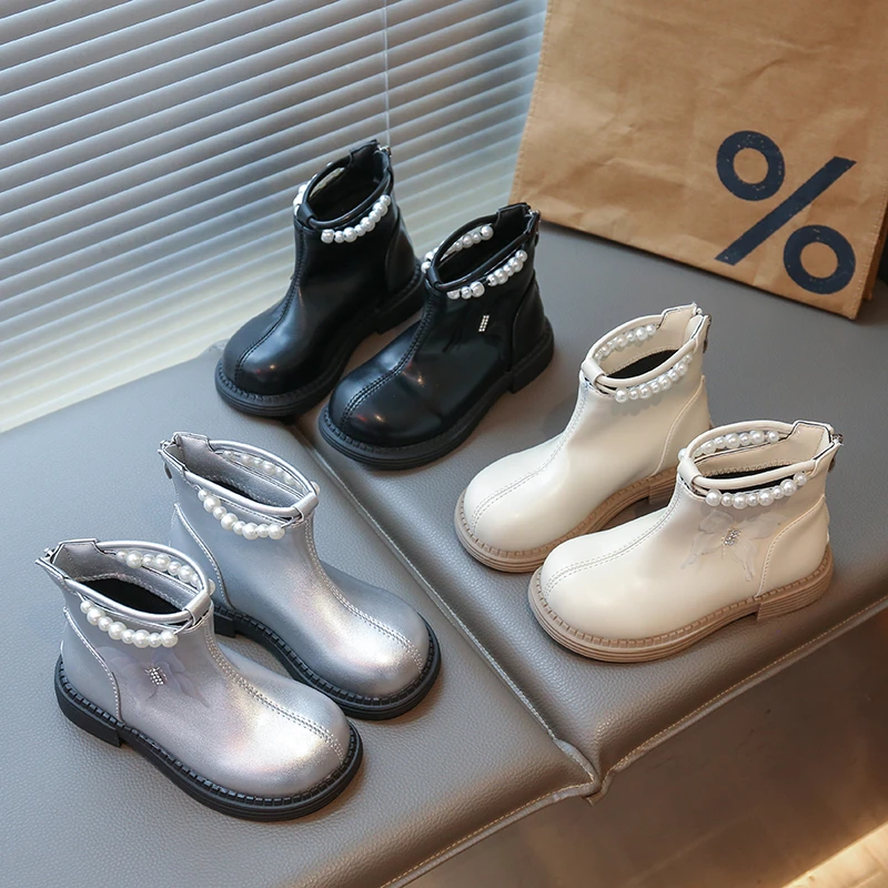 Leather Ankle Boots for Girls Autumn Party School Footwear