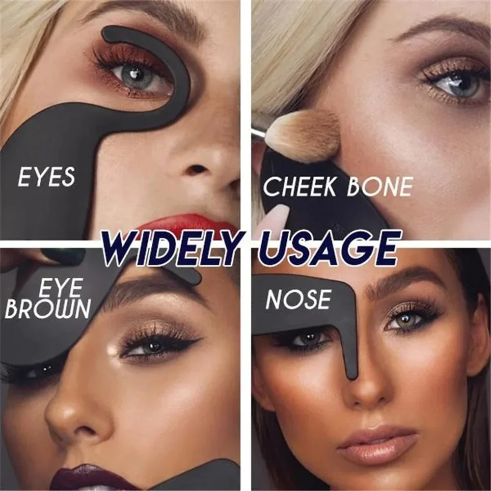 Makeup Tools Eyebrow Stencil Tool Eyeliner Stencil Tool Eye Makeup Tools Eyeliner Cards Face Cheek Nose Makeup Model Contour Curve Stencil Eyebrow Shaper Makeup Accessories