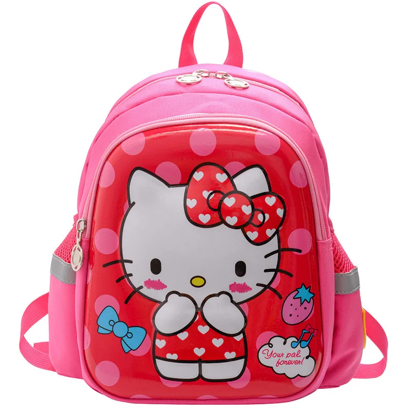 

Детский школьный ранец Hello Kitty с мультяшным принтом, милый легкий детский рюкзак для девочек с защитой от потери