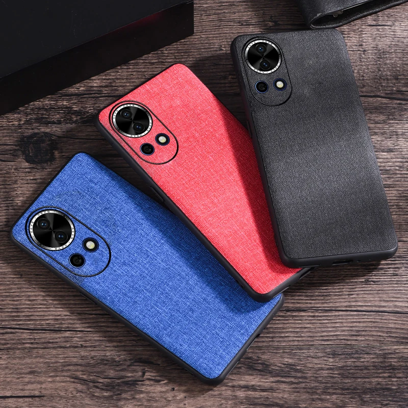 

Fabric Case for Huawei nova 12 Pro Matte Cloth Silicone Protection Luxury Full Camera Phone Cover Huaweinova12Pro Coque Shell