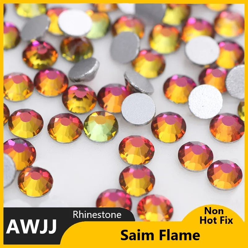 Gelbe Serie SS3-30 nicht Hot Fix Strass flache Rückseite Kristall Strass Glitzer Stein für DIY Maniküre 3D Nail Art Stoff Kleidungs stück – Detail 11