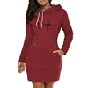 Casual Daily Simplicity Dresses Comfortable Fashion Slim Fit Pocket Long Sleeves Hoodies Womens Sweatshirts Collar Zipper Design 4
