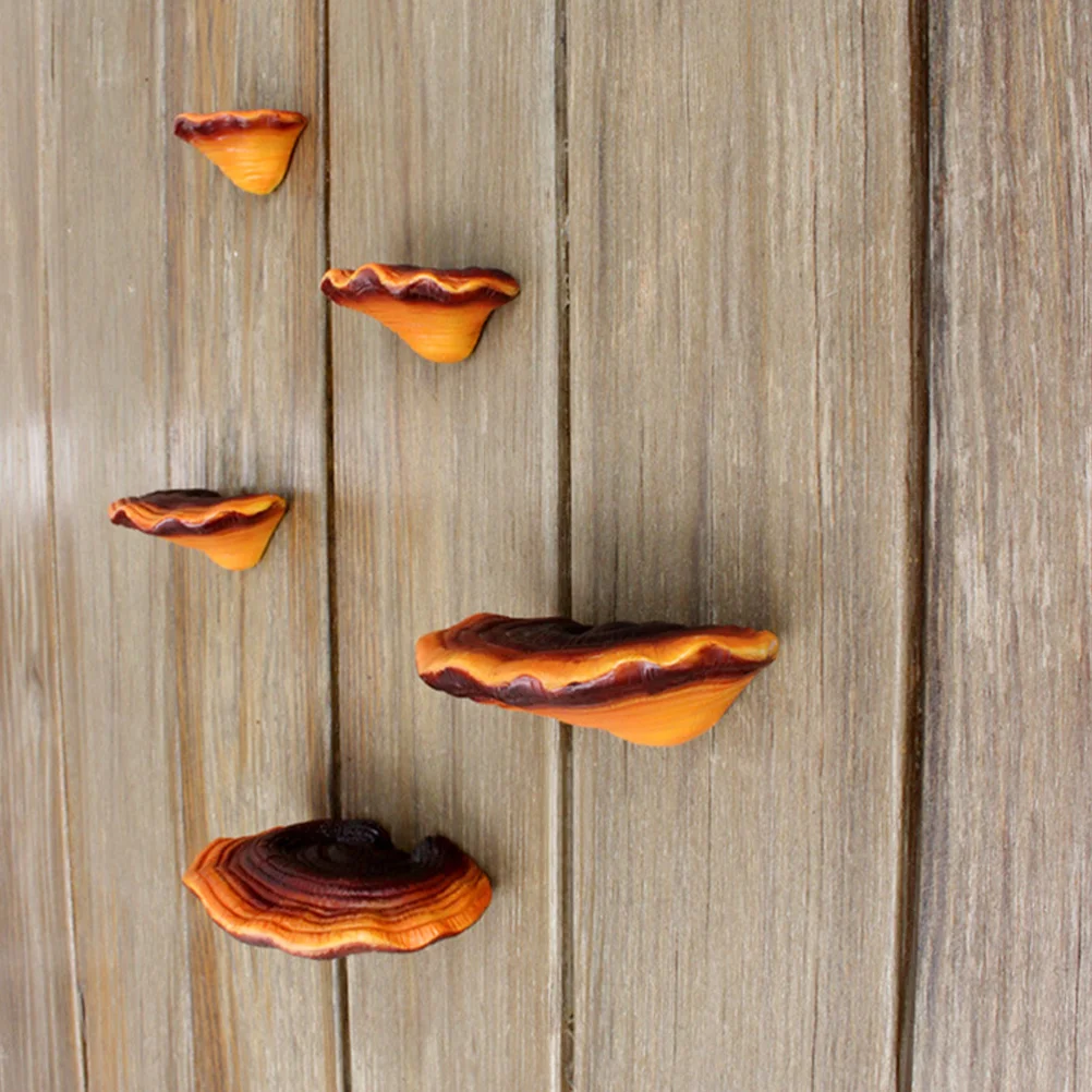 

1 Set Resin Mushrooms Simulation Mushrooms Vivid Ganoderma Model Ornament