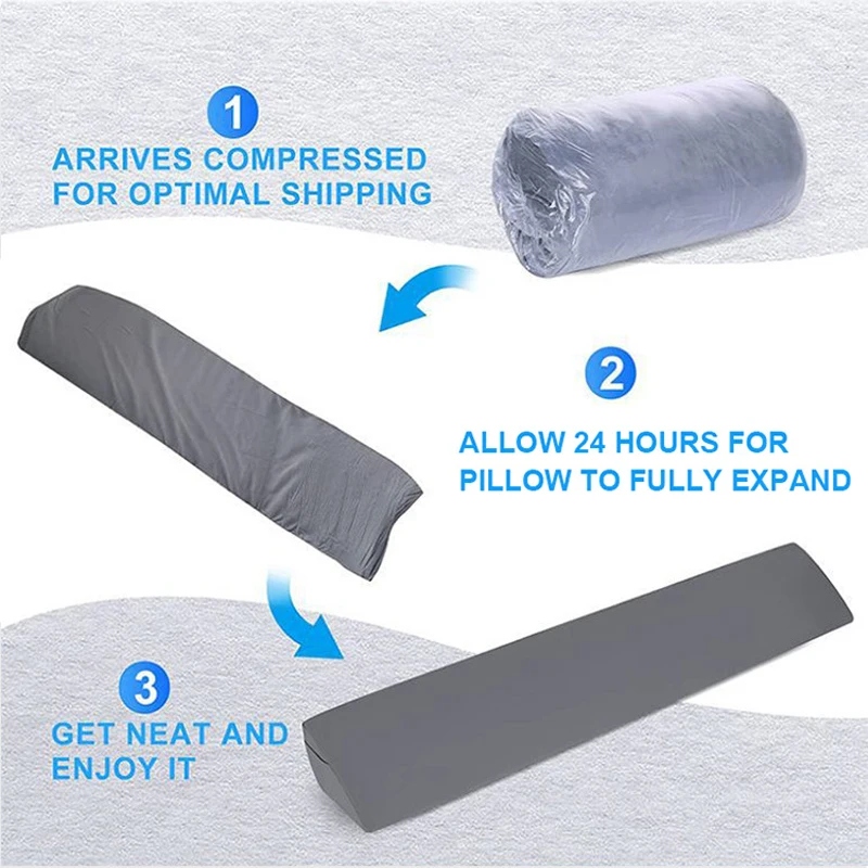 Queen Size Bed Wedge Mattress Wedge Pillow Gap Filler Headboard Pillow To Fill The Gap Between Your Headboard and Mattress 4
