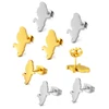 Anniyo (Two size) France Martinique Stud Earrings Stainless Steel Jewelry @274821 2