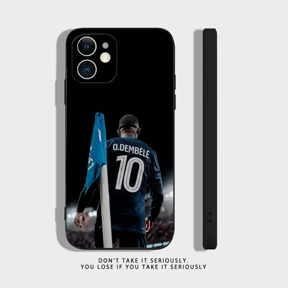 Shockproof Silicone Black Football Phone Case