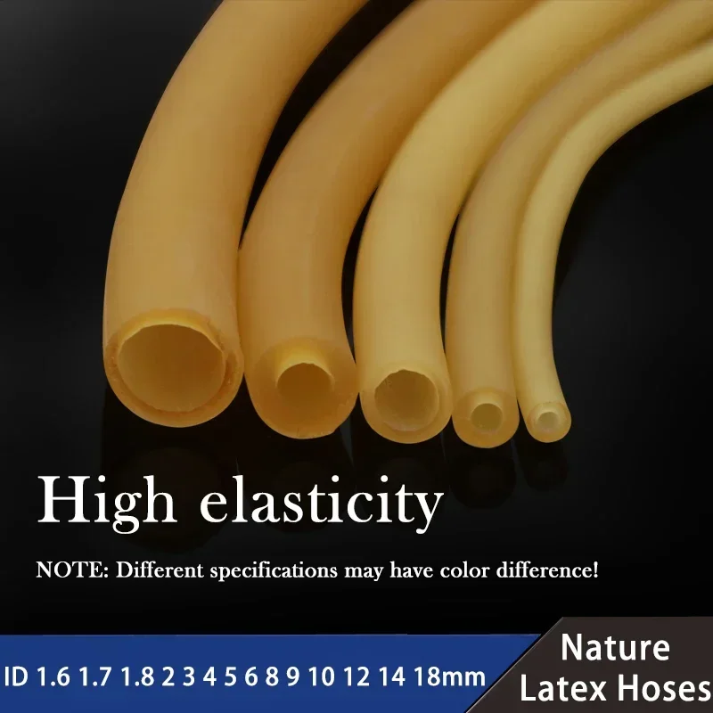 1/3/5M Nature Latex Rubber Hoses High Resilient Elastic
