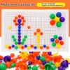 Mushroom Nails Plate Toys Puzzles Jigsaw Puzzle Creative Mosaic Pegboard Educational Toys Educational Building Block Diy Toys 2