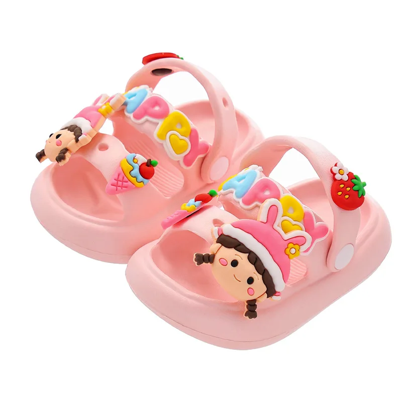 Children Summer Cartoon Sandals Kids Non-slip Baby Girls Cartoon Cute Rabbit Sandals Infantil Boys Soft Sole Garden Beach Shoes 5