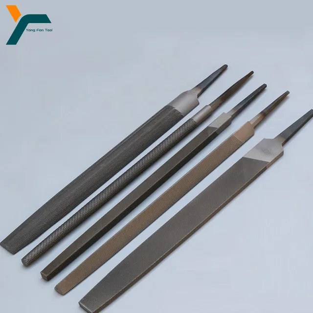 5Pcs 6 Inch Industrial Steel Files Set Flat/Round/Half Round/Triangle/Square For Metalworking Woodworking Steel Rasp File Flat 1