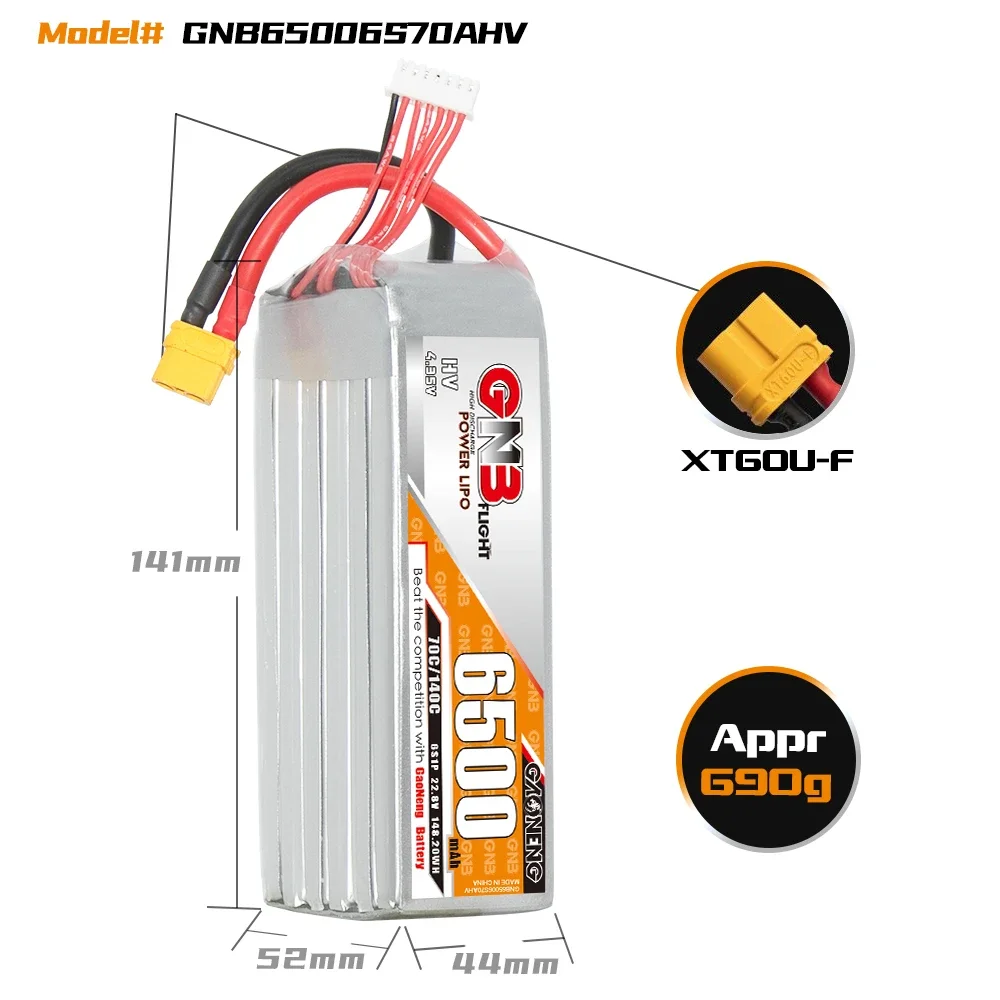 GAONENG GNB 6500mAh HV 6S 70C 140C 22.8V