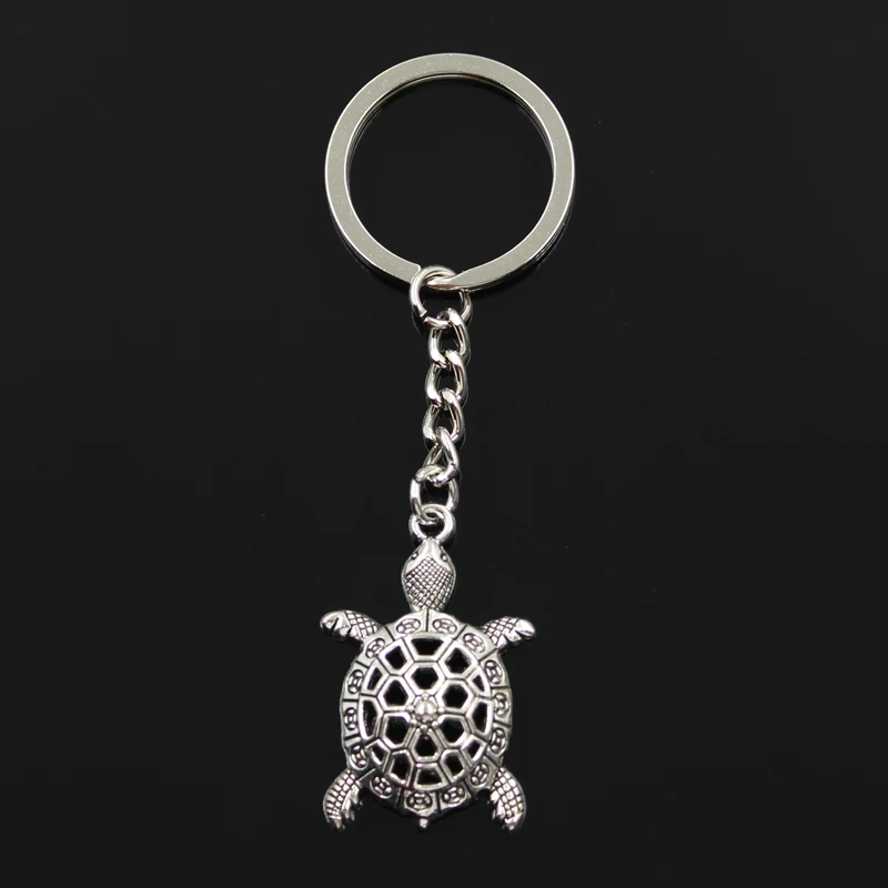 Neue Mode Keychain 38x25mm Hohl Schildkröte Schildkröte Meer Anhänger DIY Männer Schmuck Auto Schlüssel Kette Ring Halter souvenir Für Geschenk