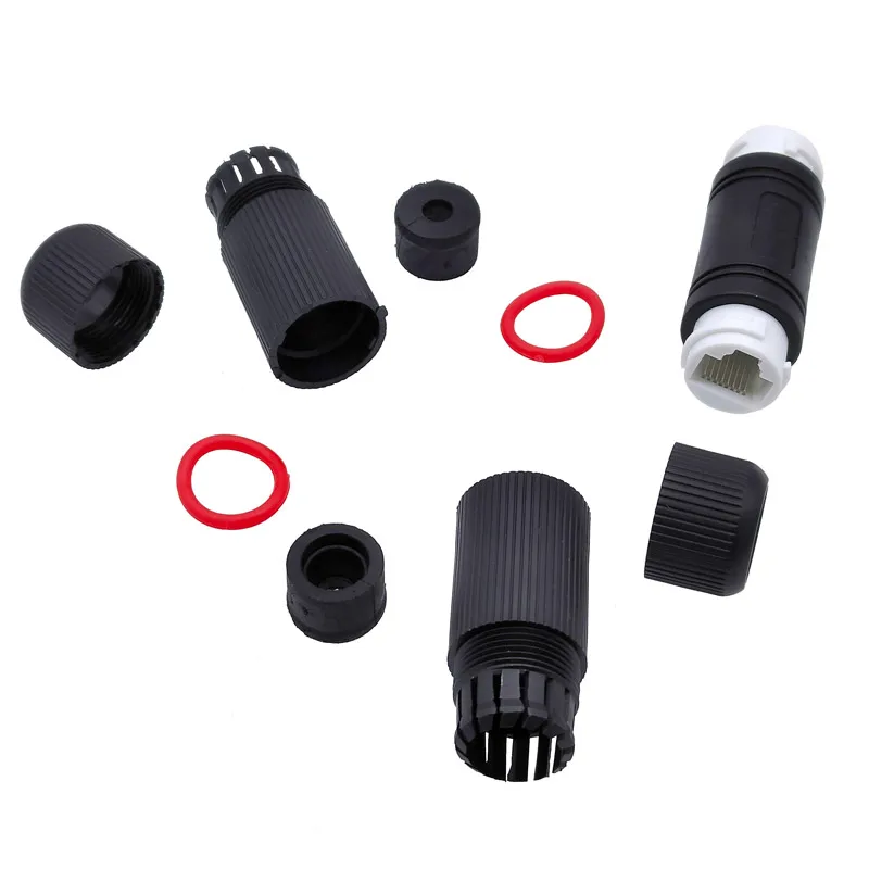 10Pcs RJ45 광대역 네트워크 케이블 익스텐더 도킹 커넥터 이더넷 네트워크 스트레이트 스루 방수 IP67 헤더 야외