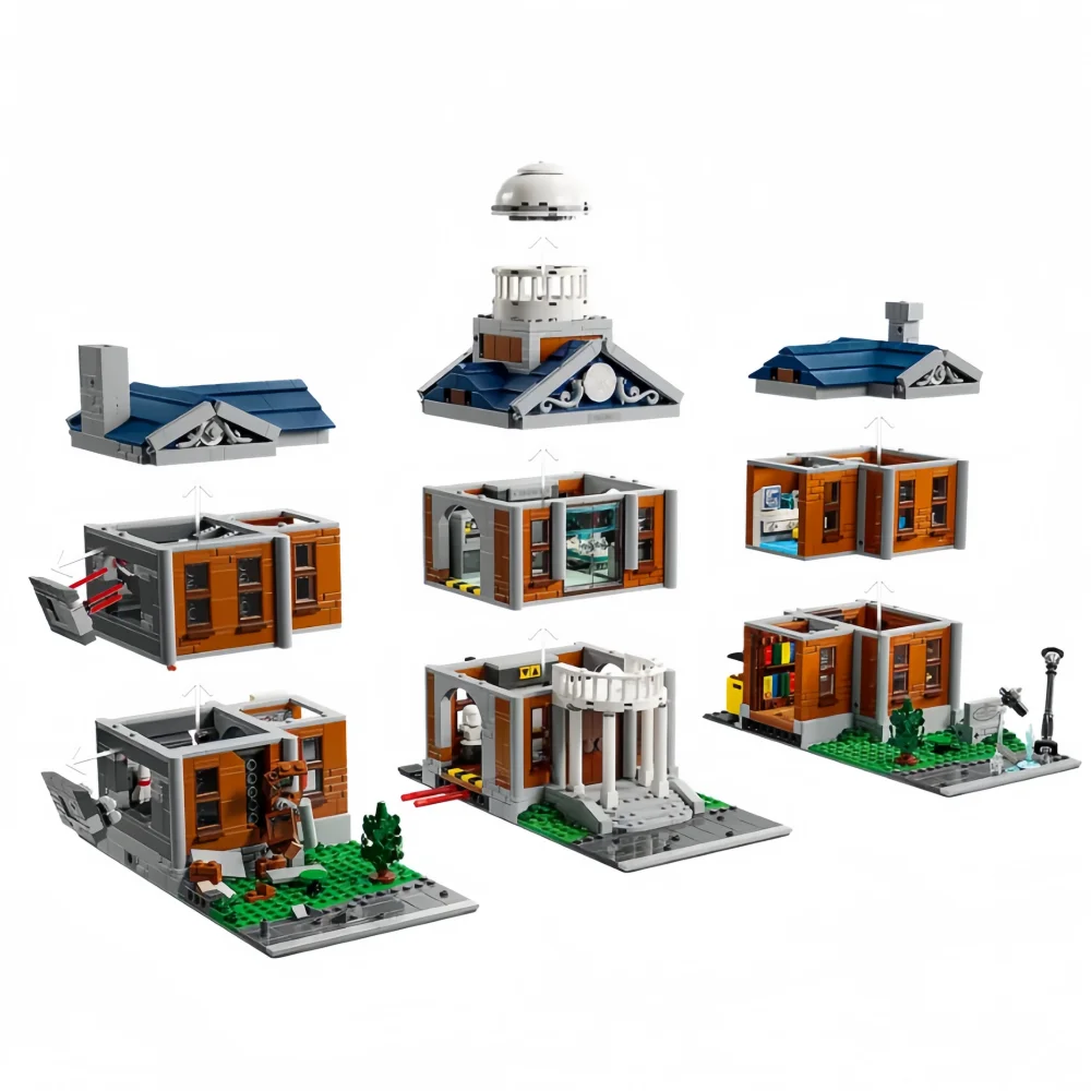 76294 3093Pcs X-Mansion Xavier Institute Modular Architecture Model Bricks Building Blocks Hero Set Adults Toys Birthday Gifts